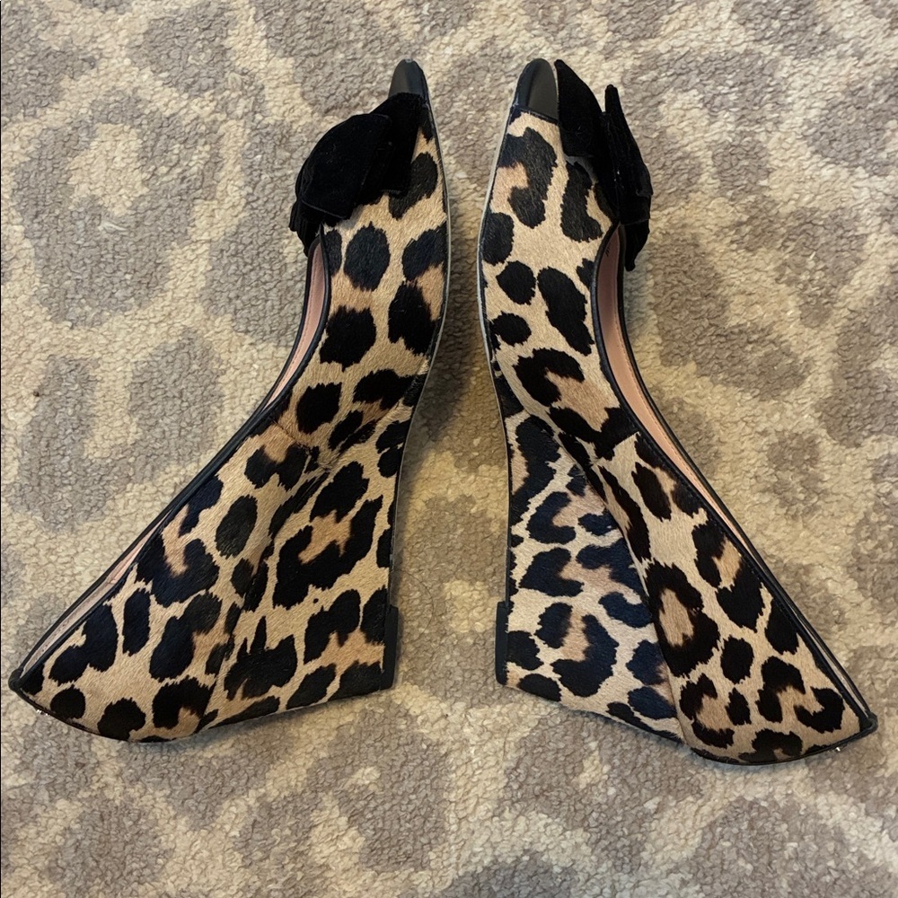KATE SPADE Roberta Leopard Calf Hair Print Wedge - Picture 5 of 7